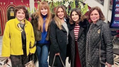 صورة ماجدة الرومي في ضيافة الهام شاهين وغداء علي النيل